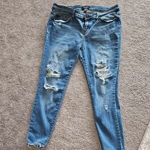 Judy Blue Light Blue Distressed Skinny Jeans